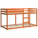 vidaXL viaszbarna tömör fenyőfa emeletes ágy 75 x 190 cm