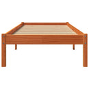 vidaXL viaszbarna tömör fenyőfa ágy matrac nélkül 90 x 190 cm