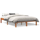 vidaXL viaszbarna tömör fenyőfa ágy matrac nélkül 120 x 190 cm
