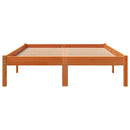 vidaXL viaszbarna tömör fenyőfa ágy matrac nélkül 120 x 190 cm