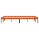 vidaXL viaszbarna tömör fenyőfa ágy matrac nélkül 120 x 190 cm