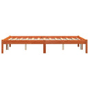 vidaXL viaszbarna tömör fenyőfa ágy matrac nélkül 120 x 190 cm
