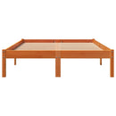 vidaXL viaszbarna tömör fenyőfa ágy matrac nélkül 135 x 190 cm
