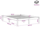 vidaXL viaszbarna tömör fenyőfa ágy matrac nélkül 135 x 190 cm