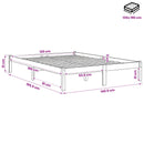 vidaXL viaszbarna tömör fenyőfa ágy matrac nélkül 135 x 190 cm