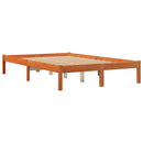 vidaXL viaszbarna tömör fenyőfa ágy matrac nélkül 140 x 190 cm