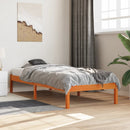 vidaXL viaszbarna tömör fenyőfa ágy matrac nélkül 90 x 200 cm