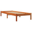 vidaXL viaszbarna tömör fenyőfa ágy matrac nélkül 100 x 200 cm