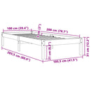 vidaXL viaszbarna tömör fenyőfa ágy matrac nélkül 100 x 200 cm