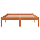 vidaXL viaszbarna tömör fenyőfa ágy matrac nélkül 120 x 200 cm