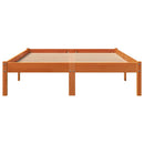 vidaXL viaszbarna tömör fenyőfa ágy matrac nélkül 120 x 200 cm