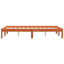 vidaXL viaszbarna tömör fenyőfa ágy matrac nélkül 120 x 200 cm