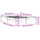 vidaXL viaszbarna tömör fenyőfa ágy matrac nélkül 120 x 200 cm
