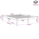 vidaXL viaszbarna tömör fenyőfa ágy matrac nélkül 120 x 200 cm