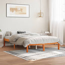 vidaXL viaszbarna tömör fenyőfa ágy matrac nélkül 120 x 200 cm
