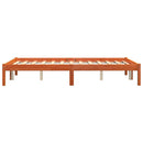 vidaXL viaszbarna tömör fenyőfa ágy matrac nélkül 140 x 200 cm