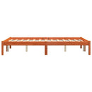 vidaXL viaszbarna tömör fenyőfa ágy matrac nélkül 140 x 200 cm