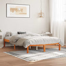 vidaXL viaszbarna tömör fenyőfa ágy matrac nélkül 140 x 200 cm