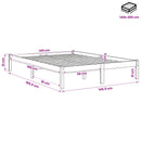 vidaXL viaszbarna tömör fenyőfa ágy matrac nélkül 140 x 200 cm