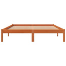 vidaXL viaszbarna tömör fenyőfa ágy matrac nélkül 150 x 200 cm