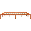 vidaXL viaszbarna tömör fenyőfa ágy matrac nélkül 150 x 200 cm