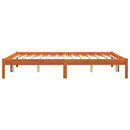 vidaXL viaszbarna tömör fenyőfa ágy matrac nélkül 150 x 200 cm