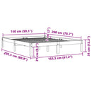 vidaXL viaszbarna tömör fenyőfa ágy matrac nélkül 150 x 200 cm