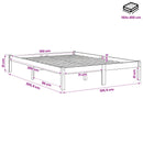 vidaXL viaszbarna tömör fenyőfa ágy matrac nélkül 150 x 200 cm