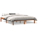 vidaXL viaszbarna tömör fenyőfa ágy matrac nélkül 160 x 200 cm
