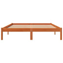 vidaXL viaszbarna tömör fenyőfa ágy matrac nélkül 160 x 200 cm