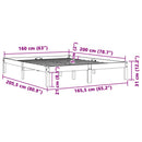 vidaXL viaszbarna tömör fenyőfa ágy matrac nélkül 160 x 200 cm