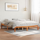 vidaXL viaszbarna tömör fenyőfa ágy matrac nélkül 160 x 200 cm