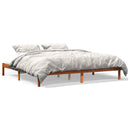 vidaXL viaszbarna tömör fenyőfa ágy matrac nélkül 200 x 200 cm