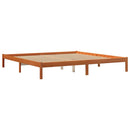 vidaXL viaszbarna tömör fenyőfa ágy matrac nélkül 200 x 200 cm