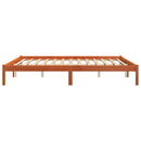 vidaXL viaszbarna tömör fenyőfa ágy matrac nélkül 200 x 200 cm