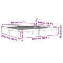 vidaXL viaszbarna tömör fenyőfa ágy matrac nélkül 200 x 200 cm
