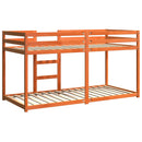vidaXL viaszbarna tömör fenyőfa emeletes ágy 90x200 cm