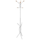 vidaXL fehér porszórt vas ruhafogas 176 cm