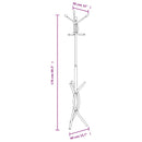 vidaXL fehér porszórt vas ruhafogas 176 cm