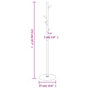 vidaXL fekete porszórt vas ruhafogas 172 cm