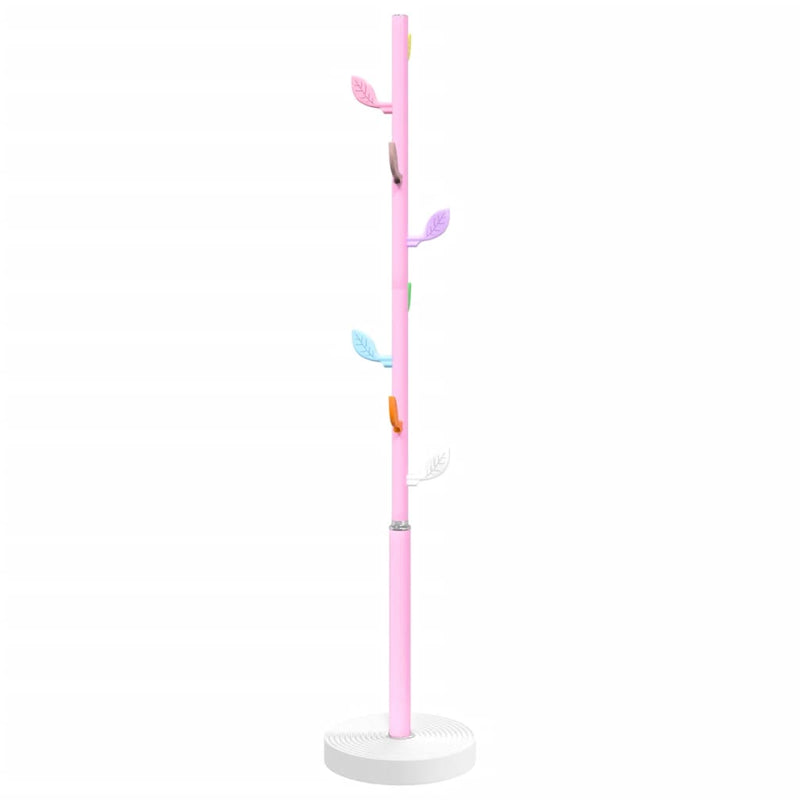 vidaXL rózsaszínű porszórt vas ruhafogas 172 cm