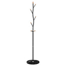 vidaXL fekete porszórt vas ruhafogas 177 cm