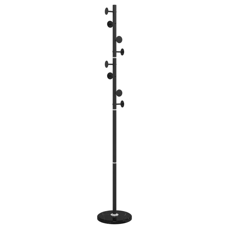 vidaXL fekete porszórt vas ruhafogas 176 cm