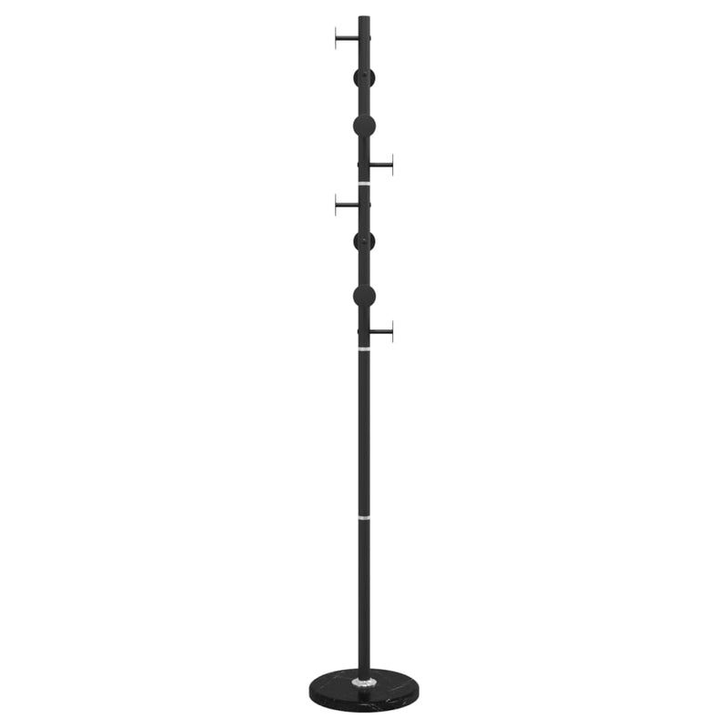 vidaXL fekete porszórt vas ruhafogas 176 cm