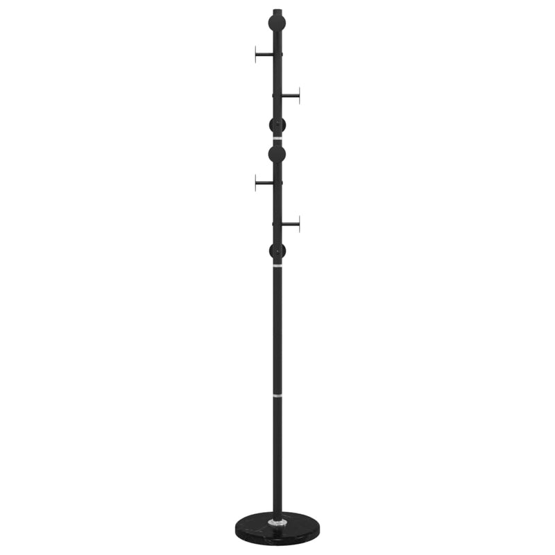 vidaXL fekete porszórt vas ruhafogas 176 cm