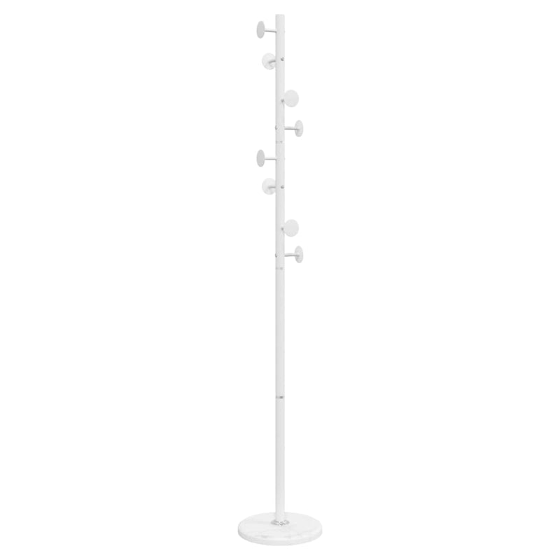 vidaXL fehér porszórt vas ruhafogas 176 cm