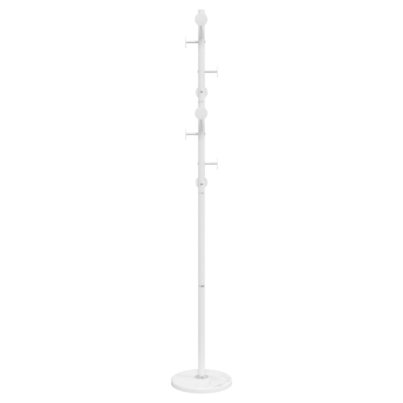 vidaXL fehér porszórt vas ruhafogas 176 cm