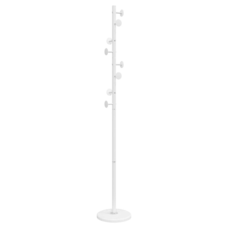 vidaXL fehér porszórt vas ruhafogas 176 cm