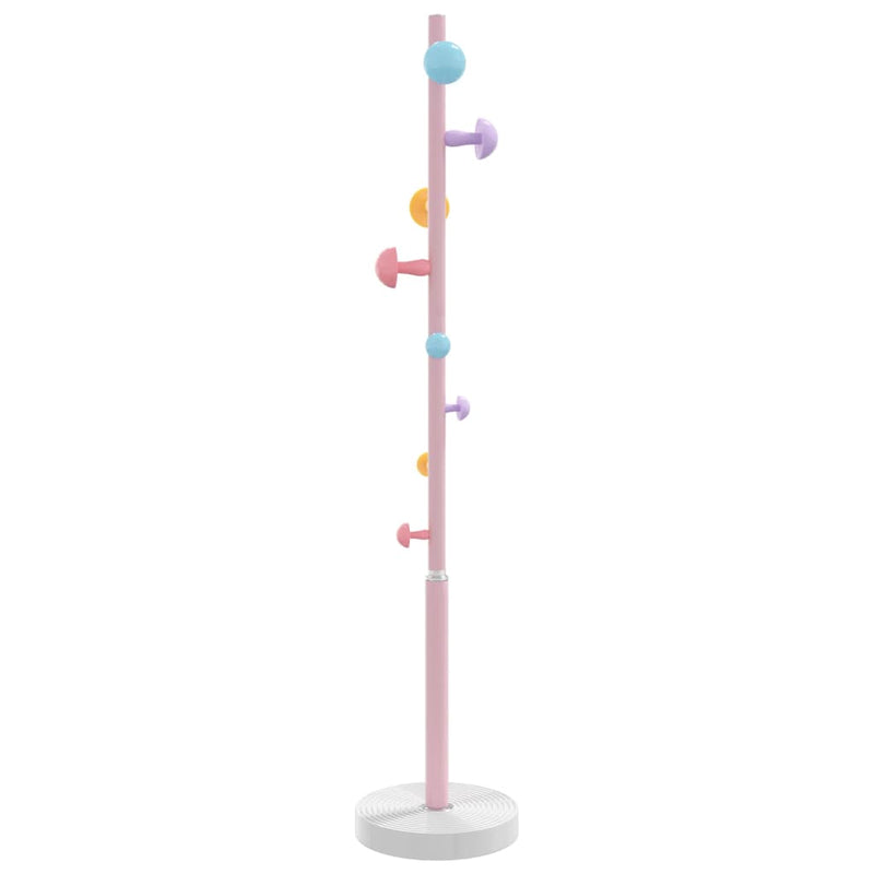 vidaXL rózsaszínű porszórt vas ruhafogas 172 cm