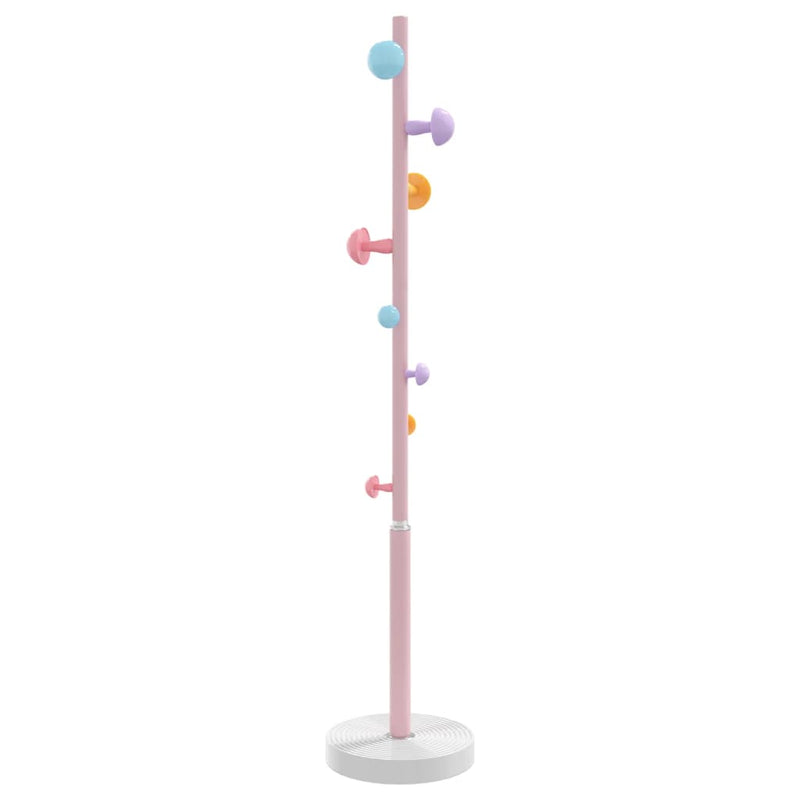 vidaXL rózsaszínű porszórt vas ruhafogas 172 cm
